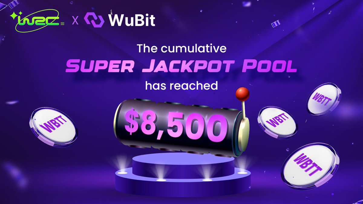 🎉 Exciting News! 🚀 The Super Jackpot Pool has soared to $8500!

🌟This massive prize pool will be divided among 10 lucky winners who successfully placed bets!🎰

💰Get ready for a thrilling opportunity! 

#WBTT #GameFi #Inscriptions #Solana #Web3  #CryptoBetting