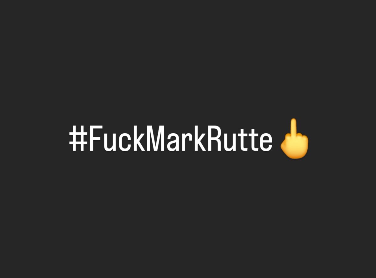 Nederland is Mark zat. Dus laten we dat vandaag hardop zeggen met de hashtag:

#FuckMarkRutte🖕

#MarkRutte #Mark #Rutte #RutteMoetWeg #VVD #Putin #Zelensky #Putin #KlausSchwab #WEF #WEFpuppet #Europa #asielzoekers #omvolking #Agenda2030 #PVV #Wilders #FVD #terugvolgvrijdag