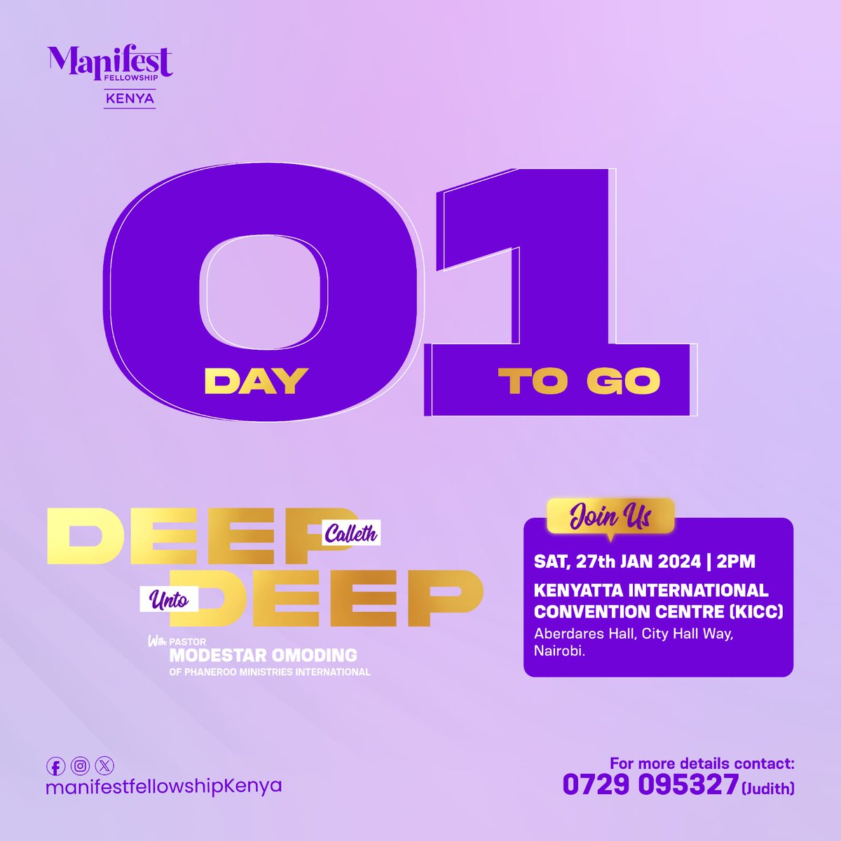 01 DAY TO GO…

#DeepCallsUntoDeep
#BringAFriend