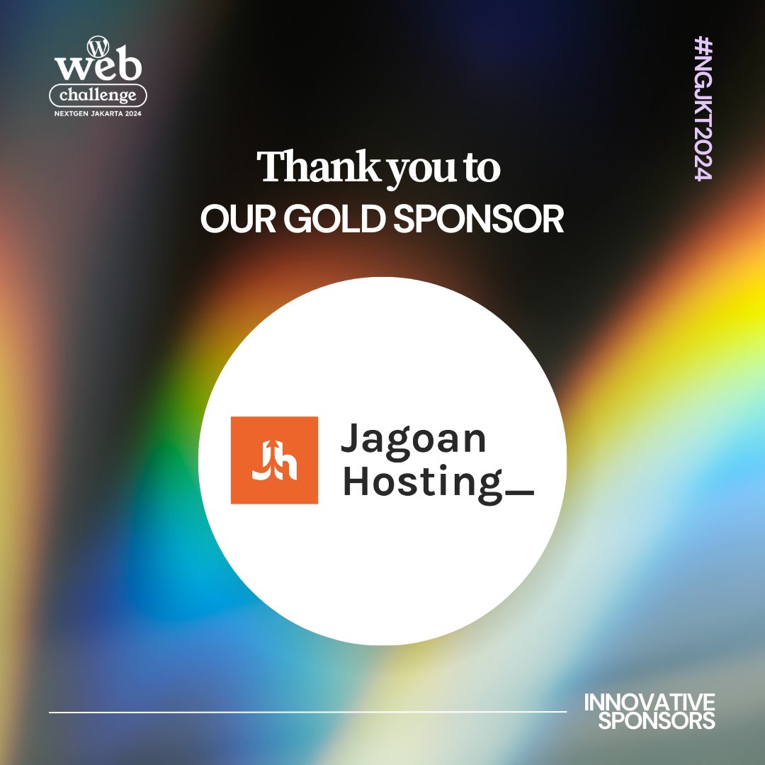 wcjkt's tweet image. Terima kasih @jagoanhosting yang mendukung acara NextGen Jakarta 2024 sebagai Gold Sponsor.
Dukungan dari Jagoan Hosting Indonesia sangat berperan penting dalam menjaga komunitas WordPress tetap hidup, sehat dan kuat.
#NextGenJakarta2024 #WordPressWebChallenge #WordPress