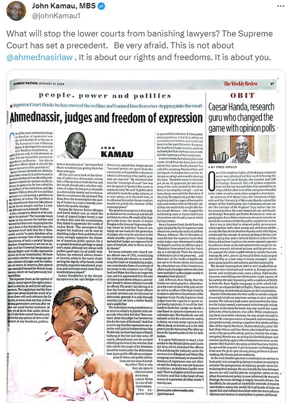 Total_dadoic's tweet photo. The judiciary plays a crucial role in upholding democracy. The #SCOK decision against SC @ahmednasirlaw is a step back.
We must support our Judiciary Whistleblowers and protect their rights. @KendileMaryann
#UngagGrandmulla https://t.co/bK3s2UuzUt