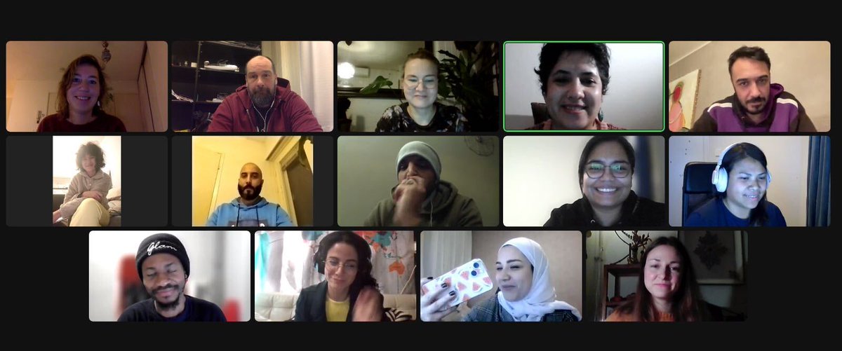 1st online session of Owning My Story yesterday😍 In the next months, we will train these inspiring migrant & refugee activists to reclaim leadership & authorship of their narratives 💪 Stay updated on all our projects by signing up to our newsletter ⇒ 6b47c5b5.sibforms.com/serve/MUIFAAQz…
