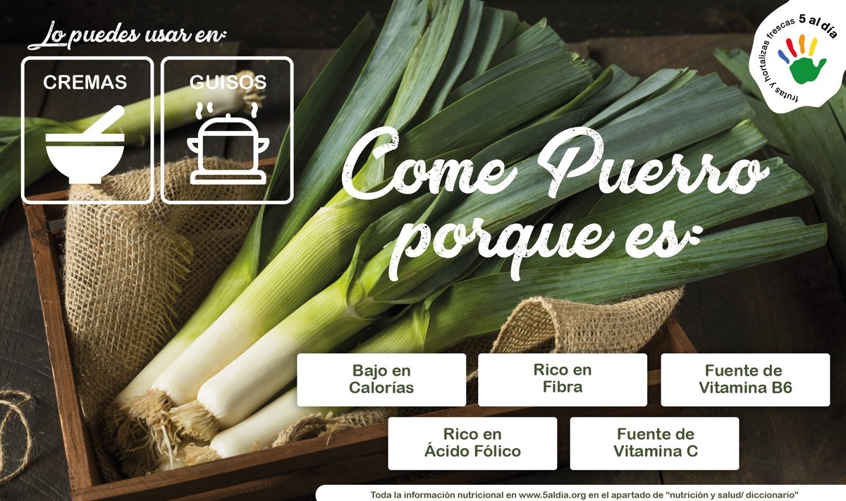 ¡Descubre el poder del #puerro en tu cocina!

Una #hortaliza perfecta para sopas y guisos que dará un toque único a tus recetas 🍽️

Es #saludable, #delicioso y #versátil ¿qué mas necesitas para convertirla en #1delas5dehoy?

#HortalizasSiempre #Infórmatecon5aldía #Almenos5aldía