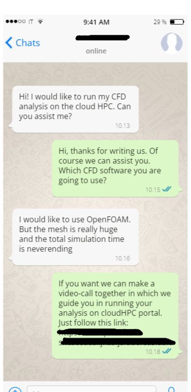 CFS_cloudHPC's tweet image. The benefit of #cloudHPC is not just the possibility of using remote hardware resources 🖥️ but also the ⛑️ support you can get to run your analysis. On buff.ly/34k7Dcg we assist you via chat, whatsApp, email and video-calls!