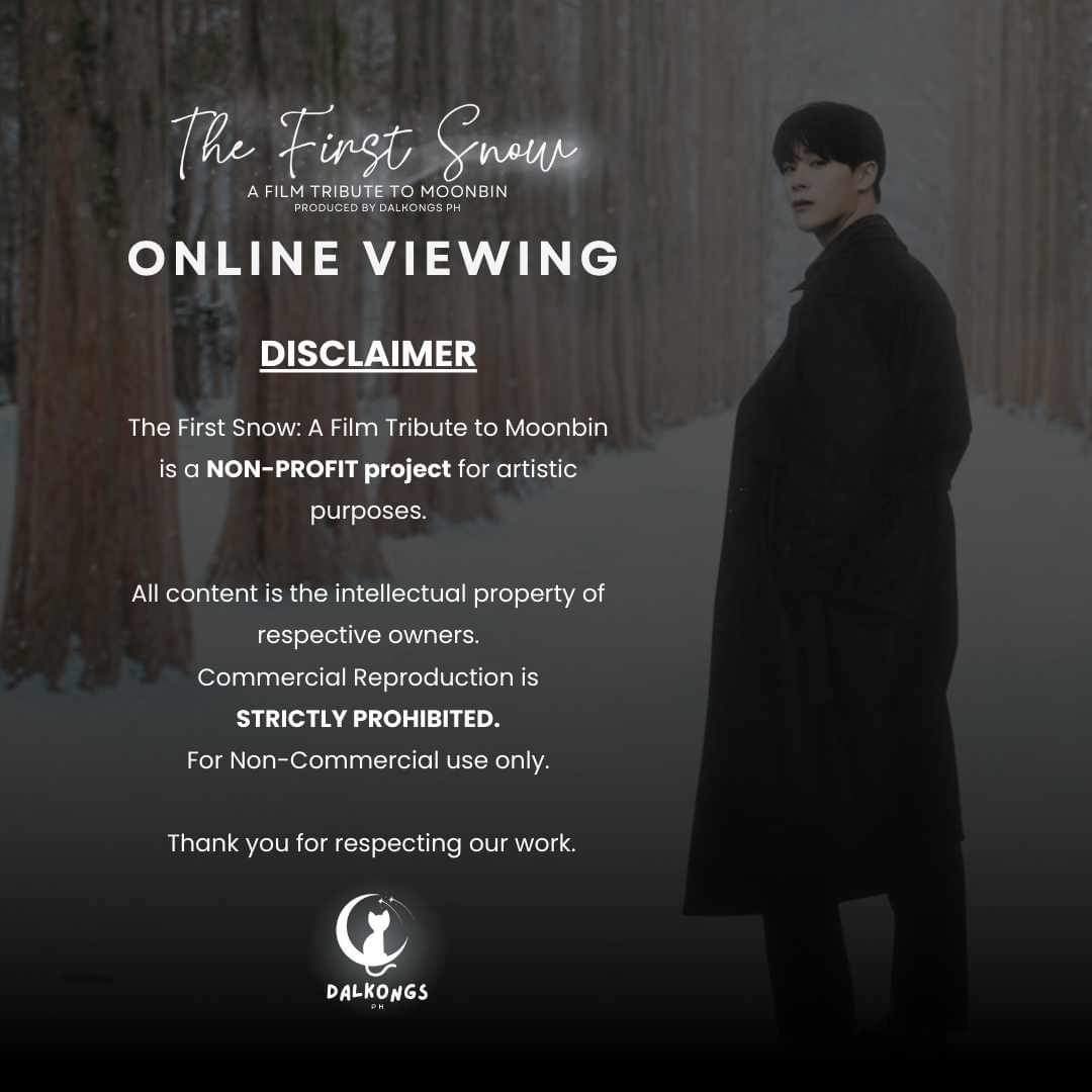 [🌙] TO THE MOON WHO SHINES THE BRIGHTEST 2024: Following the Footprints of the Moon

The First Snow: A film tribute

Watch it here!

GDrive
🔗: drive.google.com/file/d/1Y0ktIn…

Vimeo
🔗: vimeo.com/906633564

Disclaimer: 

The First Snow: A Film Tribute to Moonbin is a non-profit