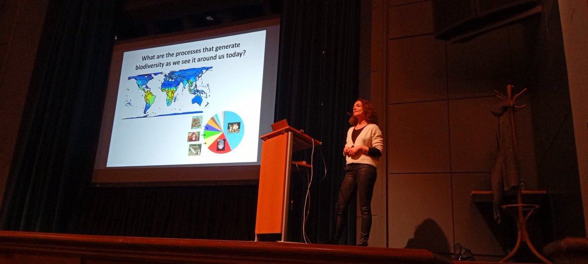 Starting the day learning about trait evolution on trees, and phenotypic and species diversification with Hélène Morlon. #evomics2024