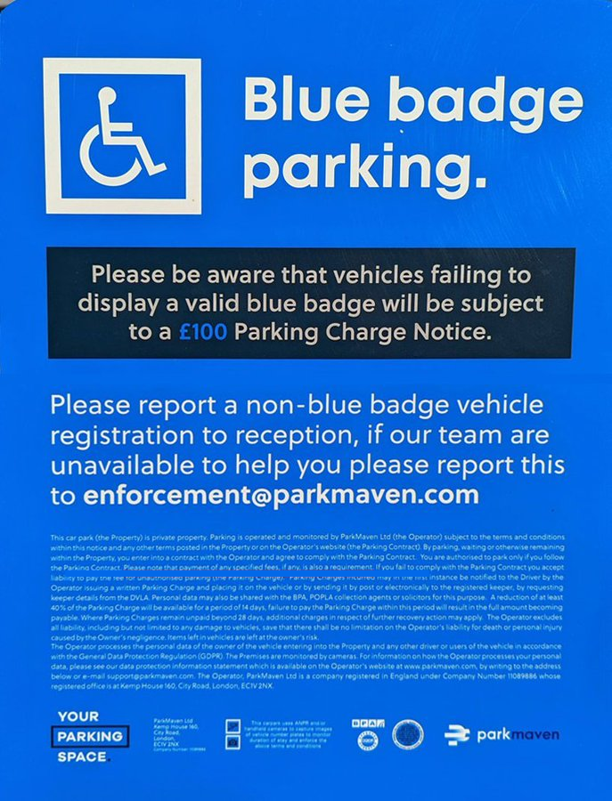 If you were disabled, or are disabled, and held a Blue Badge would you think you have to pay for parking if you saw this sign when sat in your car? @DisRightsUK #disabilities #DisabilityJustice Please RT - I really need people's opinions. https://t.co/J4xKwmW7Vf