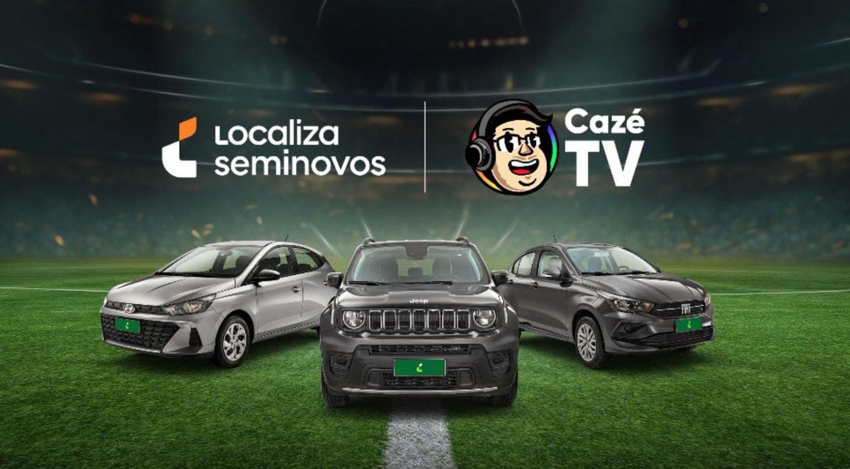 Localiza Seminovos anuncia parceria com a Cazé TV para transmissão do Paulistão Sicredi 2024 ⬇️ bit.ly/3vRkGD2