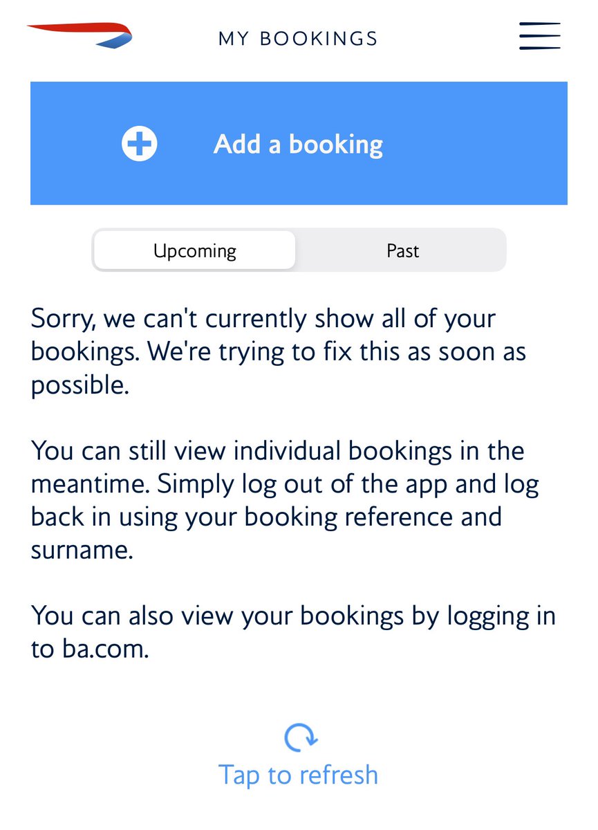 Come on @British_Airways This has been going on for months and months, on both desktop and IOS. It’s really not helpful!!