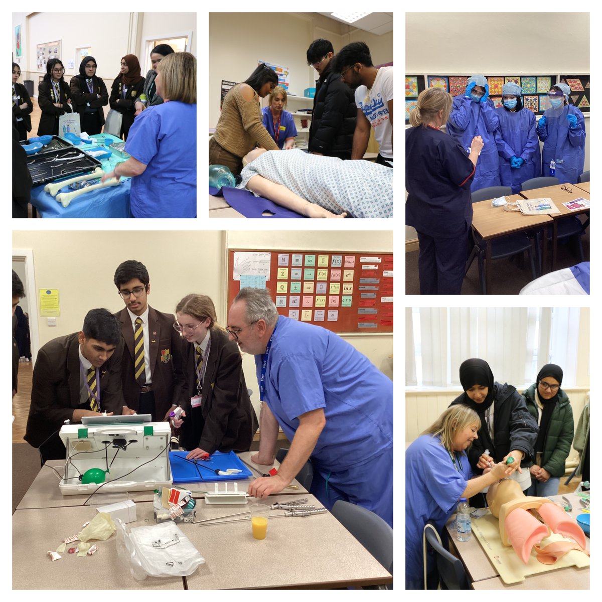 More snaps from our '#NHS: A #Career in #Surgery' event at @HeckGrammar. 

Fantastic to see pupils get stuck in with CPR, laparoscopy and cannulation demonstrations, as well as practicing their dressing skills and interview techniques. 
🩺🧑‍⚕️💉👩‍⚕️🏥

#ElectiveSurgery #WYAAT