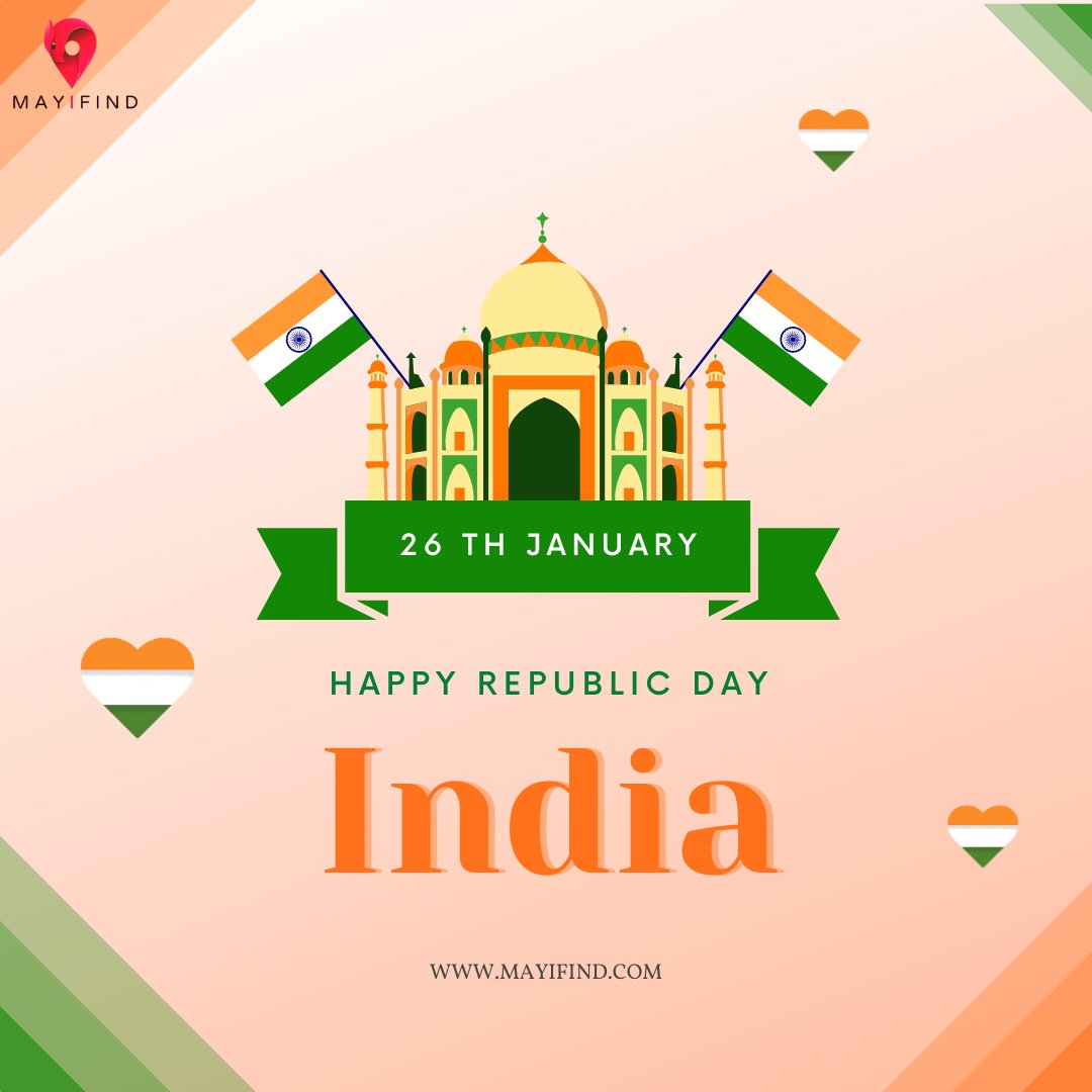 mayifind's tweet photo. HAPPY REPUBLIC DAY.
.
.
.
.
.
#happyrepublicday #india #patrotic #nation #proudindian #mayifind #onlinesalespro #indianflag #motherindia https://t.co/A7Oqllpi0r