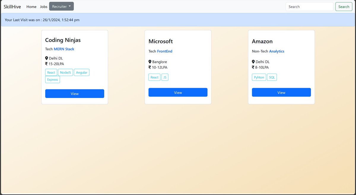 Tanish23Agg's tweet photo. SkillHive is buzzin' with job opportunities!

Recruiters: Post jobs, find talent, &amp; manage apps - all in one hive!

Job seekers: Explore careers, discover details, &amp; apply with ease!

Built with #NodeJS &amp; #Express, SkillHive is your new career matchmaker.

#jobportal #innovation https://t.co/inXQbqdrGn