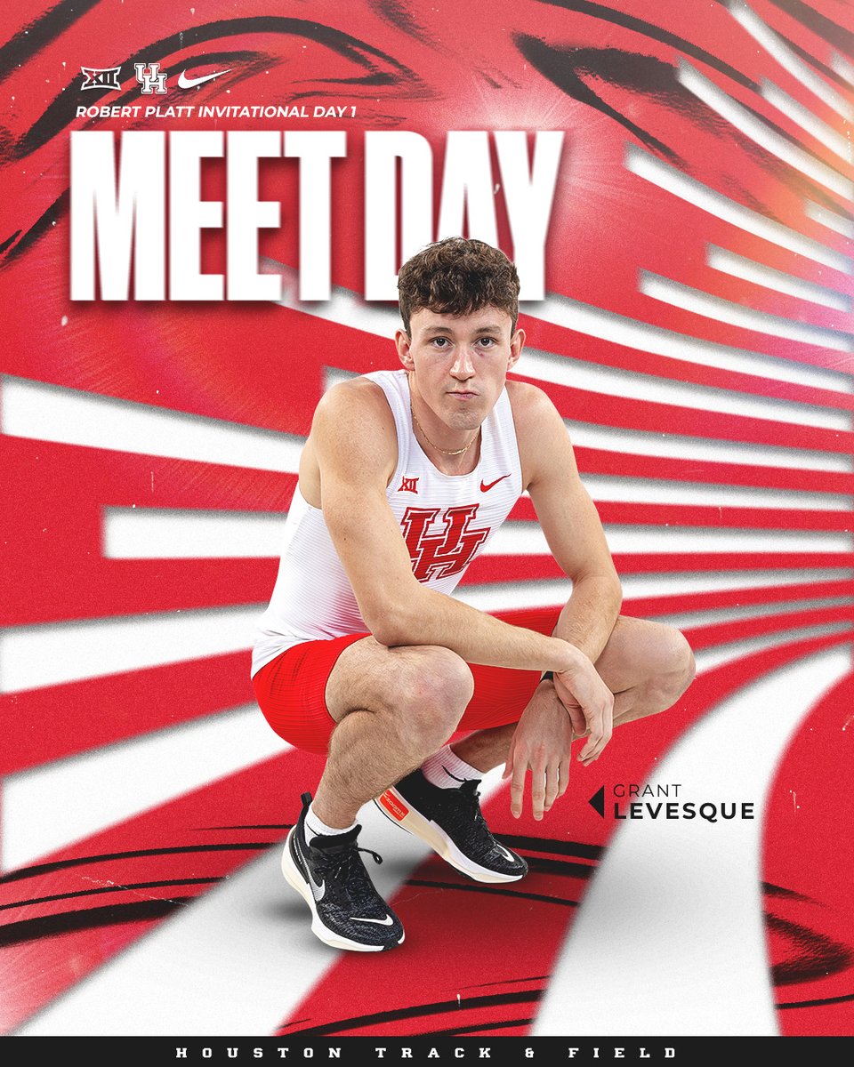 Day 1 of the Robert Platt Invitational is here!

📺📊 linktr.ee/uhcougartf
🥏🎽 Field events: 9:30 am | Pentathlon/Heptathlon: 11 am | Running events: 4 pm
📍 Yeoman Fieldhouse

#HTownSpeedCity