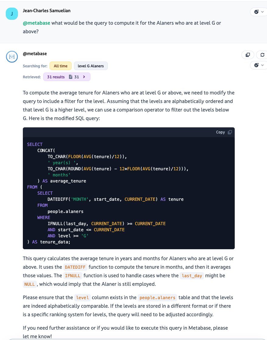 It's incredible how AI is changing the world we live in. Yesterday, I wondered about showing the tenure of Alaners above a certain level for our board. In the past, I would have searched a bit, then probably asked someone on the team for the information. Thanks to what we've…