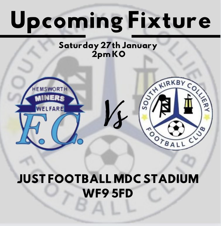 Tommorow we are away to @HemsworthMWFC in what is a local derby, all support welcome!