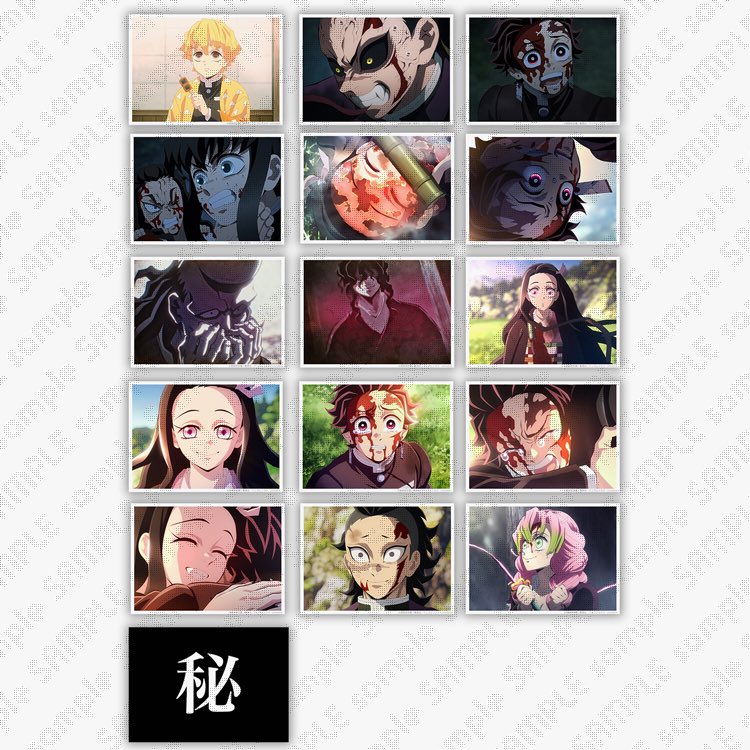 鬼滅の刃 場面写ブロマイド 1話 4話 5話 6話 まとめ 鬼滅の刃 場面写