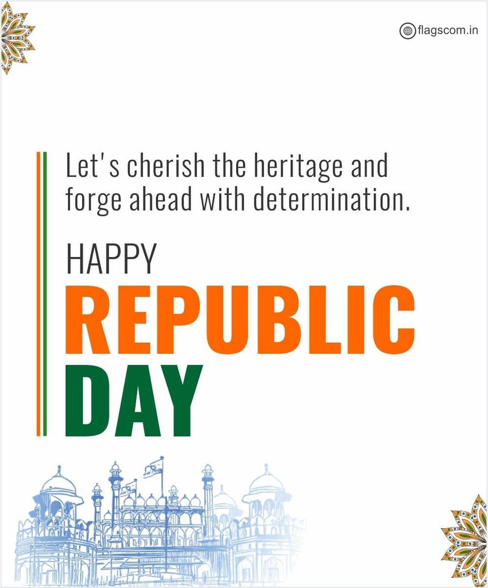 On Republic Day, we embrace our diverse heritage, weaving together culture, resilience, and unity for progress. Amid challenges, let's unite, overcome obstacles, and forge a brighter future. #HappyRepublicDay! #RepublicDay2024 #RepublicDay