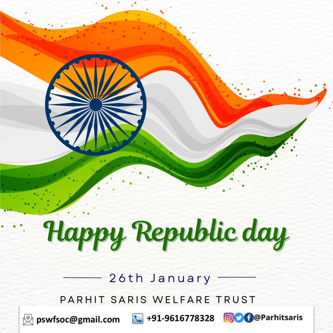 ParhitSaris's tweet photo. Wish you all a very happy Republic Day!

On this republic day, let's come forward to make a resolution to provide quality education to all.

#socialwork #SDGs #EducationForAll #ruraldevelopment https://t.co/ZtoWVQ99Ej