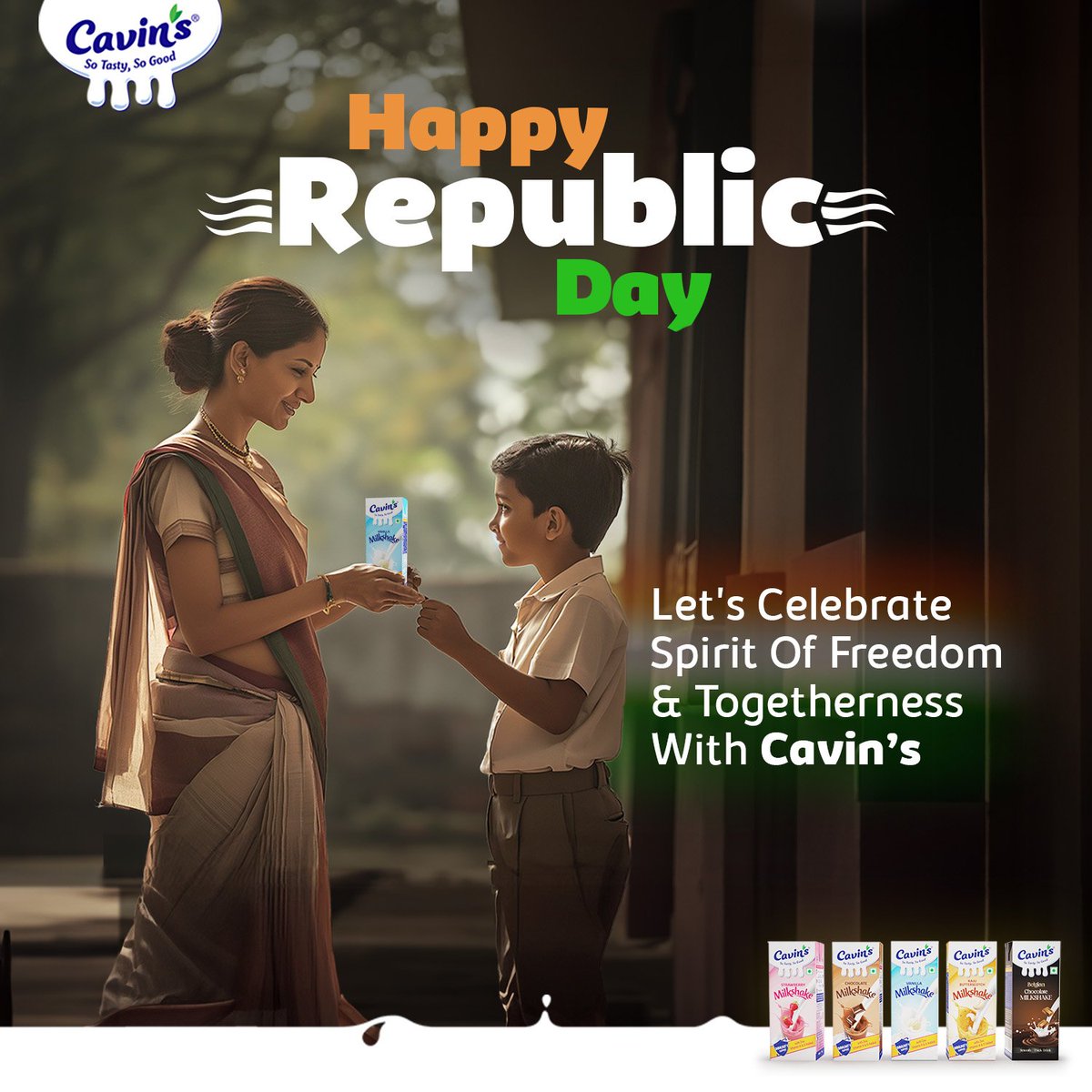 Raise a glass to the spirit of freedom and togetherness! Here's to the joy of unity, patriotism, and the delightful taste of our shared journey. Cheers to a flavorful Republic Day! bitly.ws/VpWP #Cavins #CavinsMilkshakes #RepublicDay