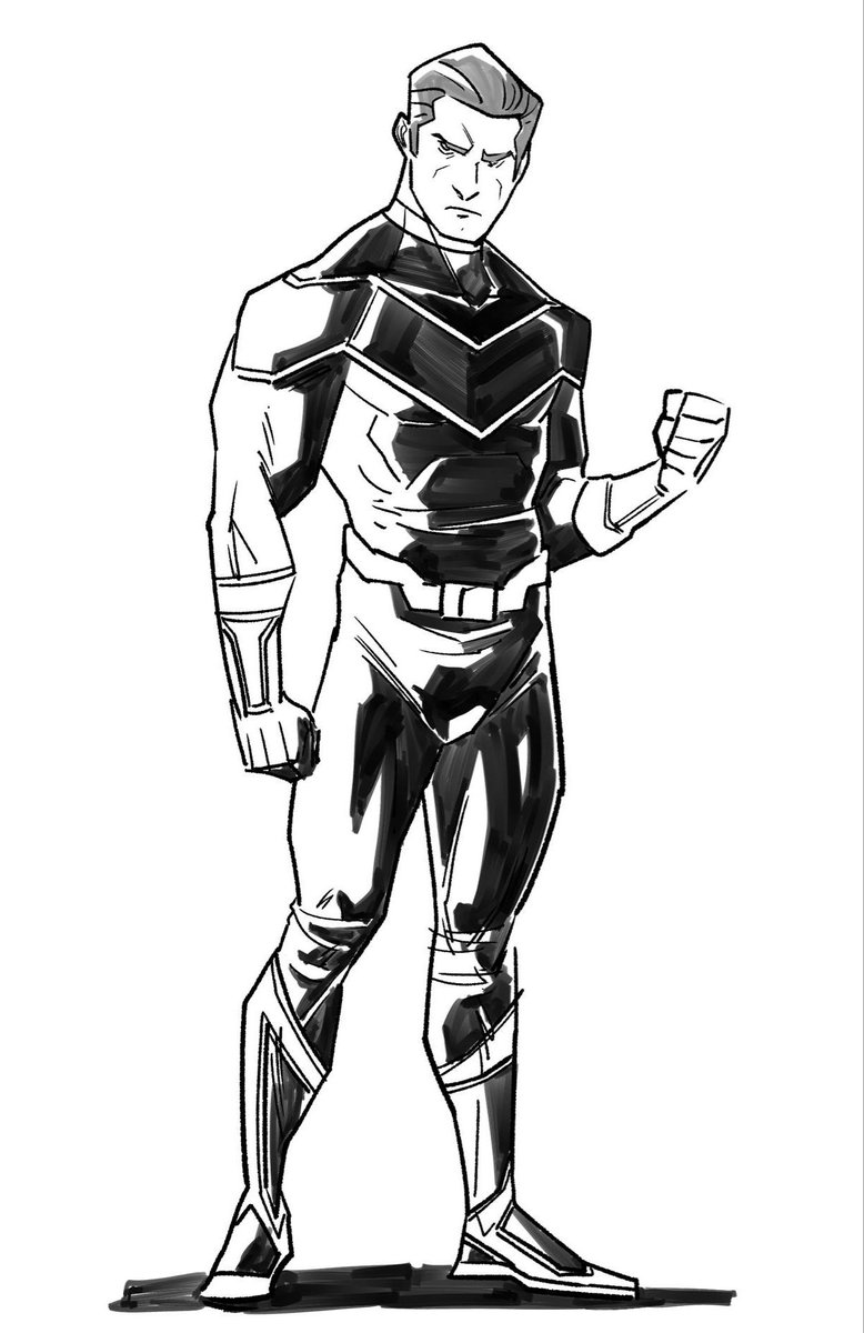 Eldridge, from my upcoming comic 'The Indivisibles.' Born in 1918, Andrew Vinsoon grows up as an orphan. After surviving Pearl Harbor and Midway, he falls through an energy portal during the Philadelphia Experiment, and is transformed, becoming the OG superhero..