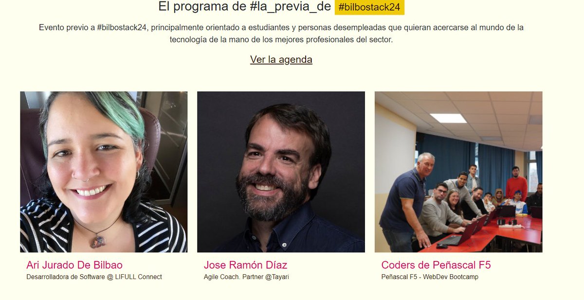 La previa de @bilbostack está en marcha! Consulta la agenda en bilbostack.com