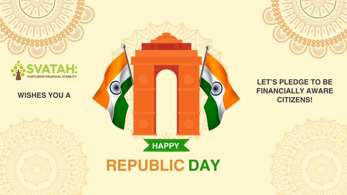 #75thRepublicDay marks a #milestone in #Svatah's story, aligning with the theme of #ViksitBharat .Two years ago today, we unveiled our LMS, Svadhyay. 
Today we celebrate every victory, big or small. Cheers to a future where we hope to make #FinancialLiteracy a universal language!