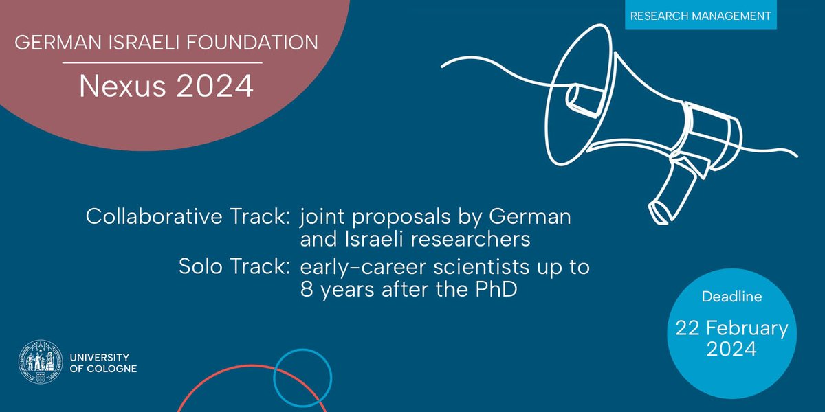 Research Management | @unicologne-d7.bsky.social (@unicologne_d7) on Twitter photo // <a href="/GifResearch/">GIF-Research</a> Nexus 2024 //
With the new call for proposals, GIF supports excellent scientific collaboration between German and Israeli scholars.
Focal Topics:
🔹Origin of Structures in the Universe 🪐
🔹Contestations over Memories and Identities
➡️ gif.org.il/programs-nexus/ // <a href="/GifResearch/">GIF-Research</a> Nexus 2024 //
With the new call for proposals, GIF supports excellent scientific collaboration between German and Israeli scholars.
Focal Topics:
🔹Origin of Structures in the Universe 🪐
🔹Contestations over Memories and Identities
➡️ gif.org.il/programs-nexus/