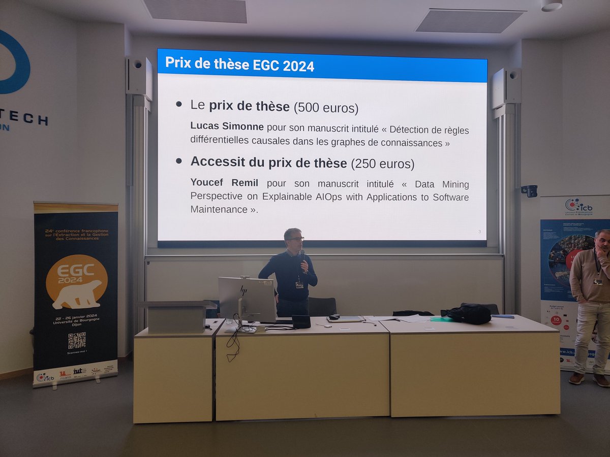 Association EGC (@associationegc) on Twitter photo Le prix de thèse EGC revient à <a href="/LucasSimonne/">Lucas</a> pour sa thèse intitulée "Détection de règles différentielles causales dans les graphes de connaissances". Félicitations ! <a href="/LisnLab/">LISN</a> 1/ Le prix de thèse EGC revient à <a href="/LucasSimonne/">Lucas</a> pour sa thèse intitulée "Détection de règles différentielles causales dans les graphes de connaissances". Félicitations ! <a href="/LisnLab/">LISN</a> 1/