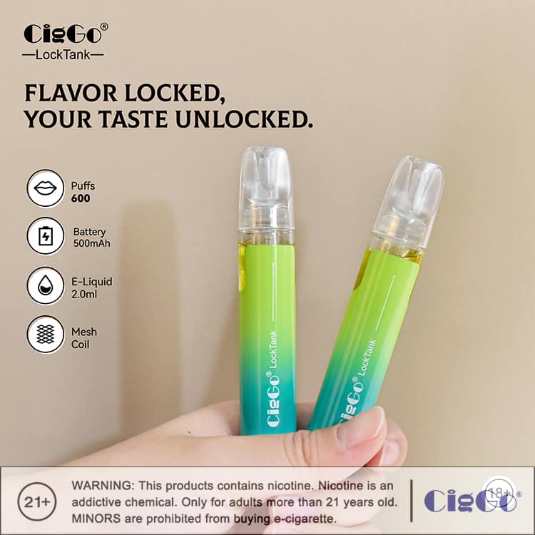 CigGo LockTank disposable.

-Pod Design.
-Pure taste.
-No storage cotton.
-2 years shelf life no leakage.
-High temp and acuum shipping 100% safe.
 -TPD approved.

Production license number 514403016

Only for adults(21+).

#Ciggovape #Locktank #Ciggo #Bysoul #Bysoulkit #Hipuff