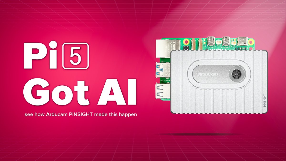 @Arducam released its Vision AI mate for RPi5, Arducam PiNSIGHT. 4TOPS, 12.3MP AF, HW Encoding H.265, easy deployment &amp; numerous pre-trained models. <a href="/geerlingguy/">Jeff Geerling</a> <a href="/cnxsoft/">CNX Software</a> <a href="/ghalfacree/">Gareth Halfacree - mastodon.social/@ghalfacree</a> <a href="/Hacksterio/">Hackster.io</a> <a href="/IShJR/">🐘@ishotjr@chaos.social 💙</a> <a href="/EdgeImpulse/">Edge Impulse</a> 
Learn more: bit.ly/PiNSIGHT
bit.ly/PiNSIGHT-Presa…