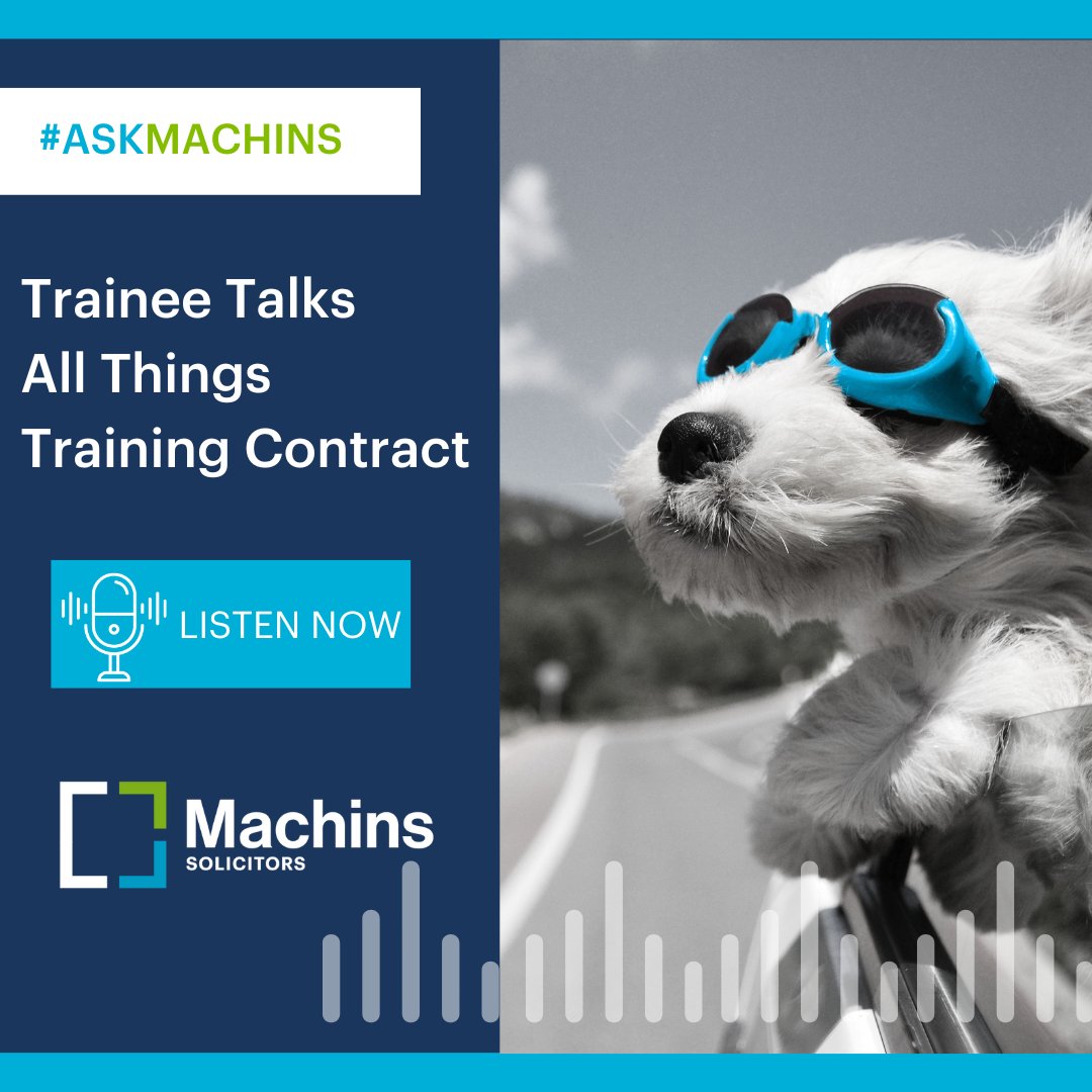 Thinking of applying for one of our training contracts? - Check out our latest trainee talks podcast - machins.co.uk/resources/trai…
Don't forget, our deadline to apply is 1st March 2024. 
#podcast #traineesolicitor #listennow