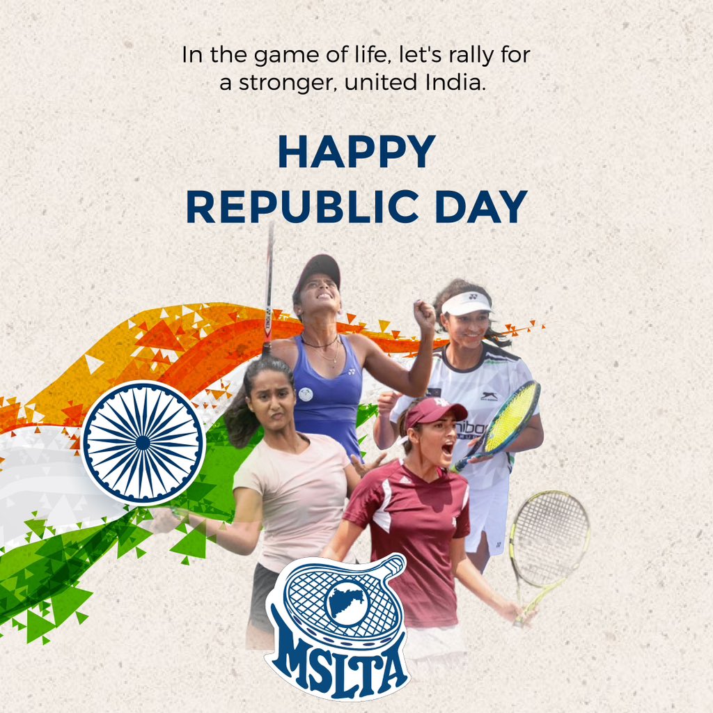 msltatennis's tweet photo. Celebrating the spirit of unity and pride on this Republic Day! Wishing everyone a joyous and harmonious day filled with love for our incredible nation. 🇮🇳 
#RepublicDay #india #mslta https://t.co/VFyIjLTQ8Z