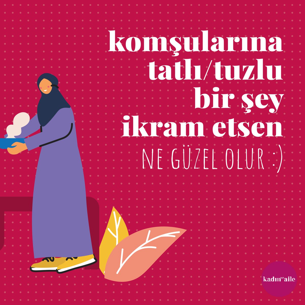 Üç aylarda ailemizle birlikte komşularımıza tatlı/tuzlu bir şey ikram etsek ne güzel olur. :) 

Hayırlı Cumalar ✨

#üçaylar #cuma #cumamesajı #receb #şaban #ramazan #ikram #komşu #tatlı #tuzlu #tarif #sağlıklıtarifler #iyilik #güzellik #muhabbet #sevgi