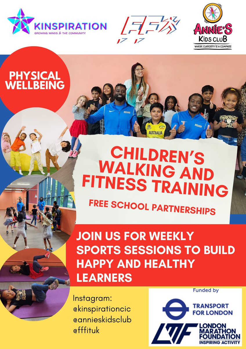 I’m happy to announce a new partnership with @TfL @GroundworkLON @FFFituk & Annieskidclub will be nurturing emotional wellbeing through exercise to empower happy and healthy learners. #fitness #wellbeing #schools #mentalhealthawareness