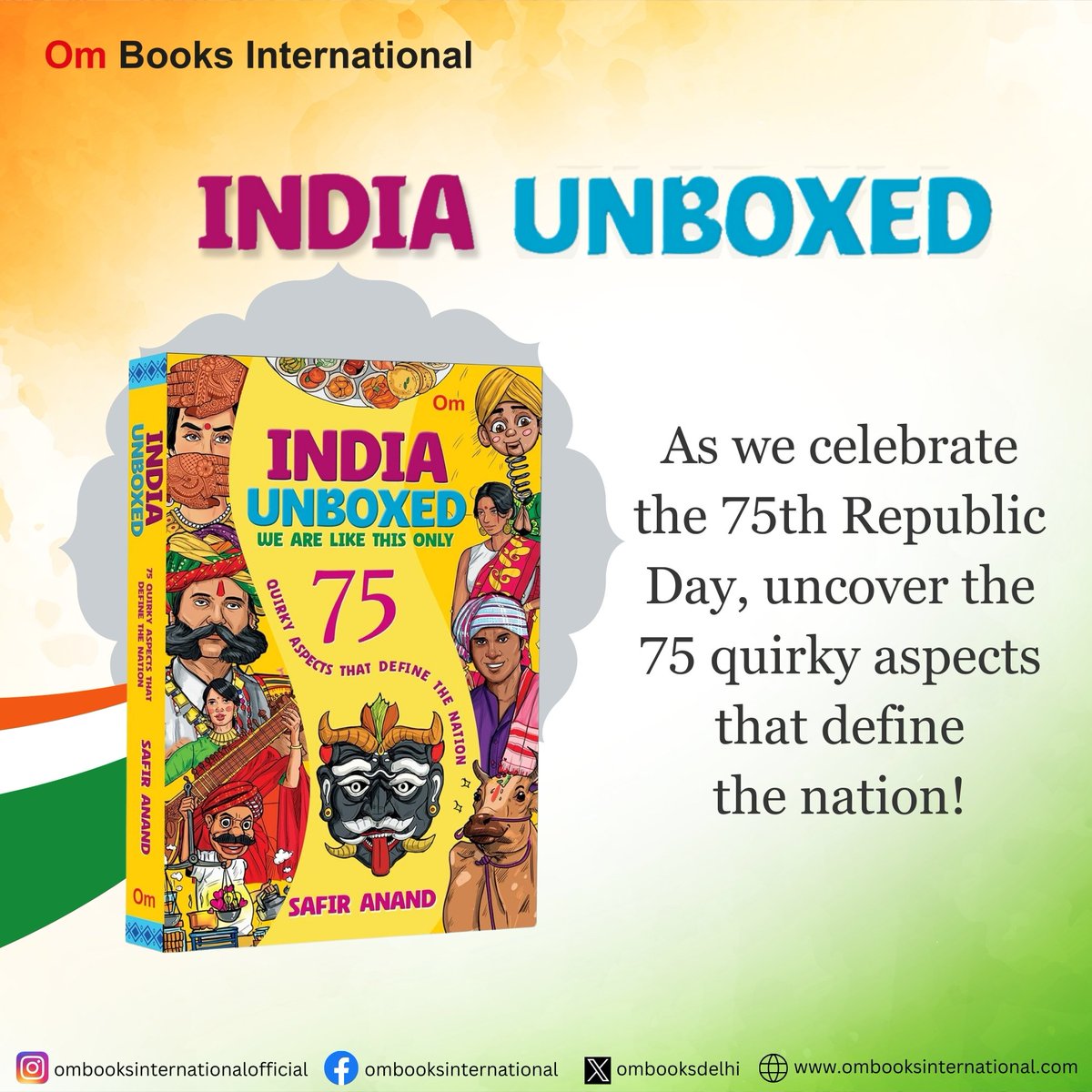ombooksdelhi's tweet image. Join us in celebrating the 75th Republic Day! 🇮🇳

Get your copy today: India Unboxed: amzn.eu/d/gUNpqxy

@ajaymago @safiranand
#IndianRepublicDay #75YearsOfIndia #IndianQuirks
