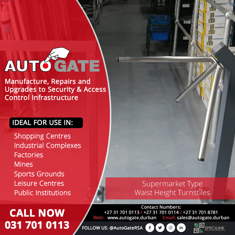 AutoGateRSA's tweet image. Turnstiles for supermarket, grocery stores or gyms play a very important role. Unidirectional to allow traffic to flow in one direction at entry point.