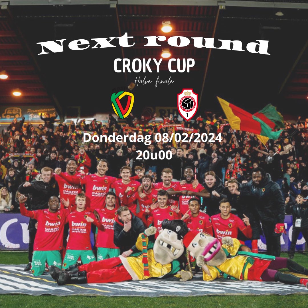 🏆 𝙉𝙚𝙭𝙩 𝙍𝙤𝙪𝙣𝙙 🏆

👉 Op naar de halve finale van de Croky Cup

#OaltiedOstende | 💚❤️💛