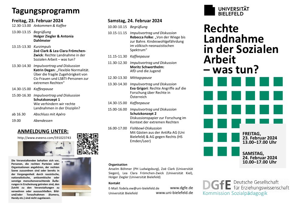 Tagung an der Uni Bielefeld zu Rechte Landnahme in der Sozialen Arbeit - was tun?