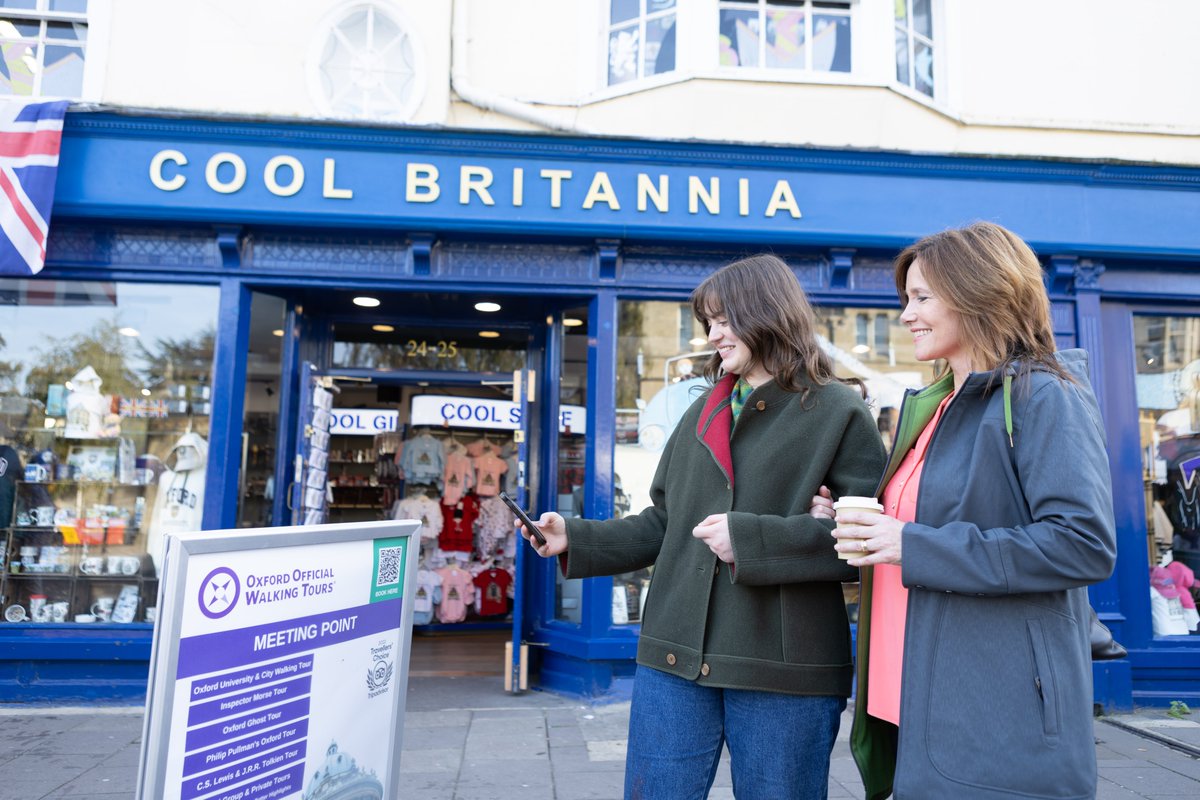 OfficialToursOX's tweet image. All Oxford Official Walking Tours meet at the Cool Britannia gift shop entrance on the corner of Turl Street and Broad Street (OX1 3DH). 📍       

What3words ➡ what3words.com/Visit.Blues.Te…

Book your tour today ➡ oxfordofficialwalkingtours.org/tours/