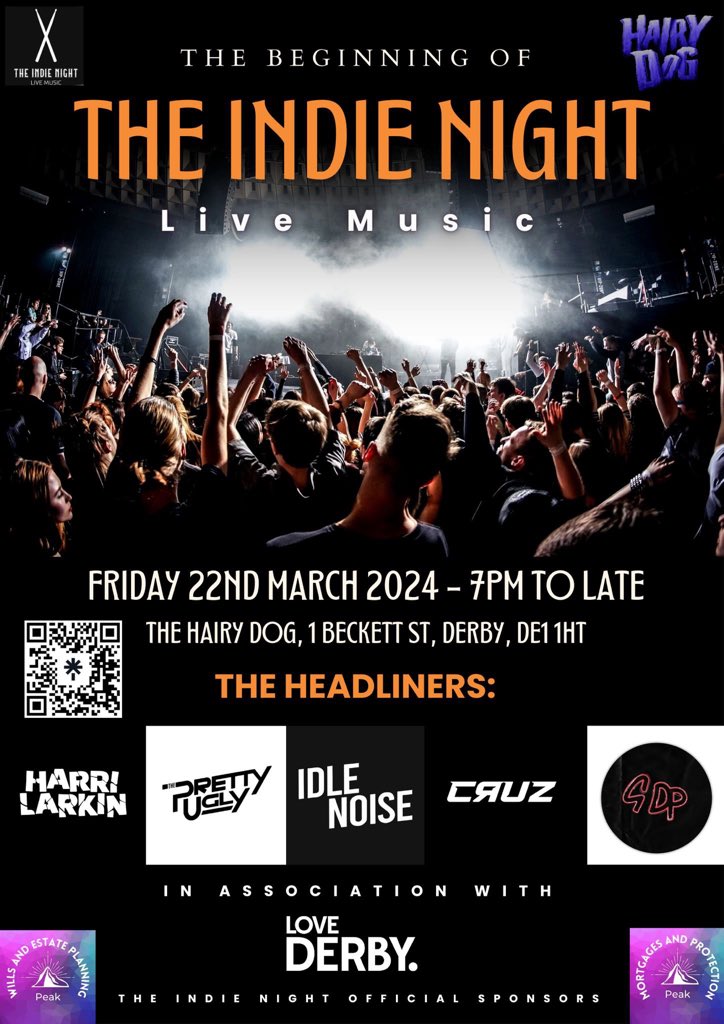 The Indie Night at The Hairy Dog in Derby on the 22.03.24… £10 a ticket for 5 great up and coming bands! Support new music and grassroots venues, as well as good causes by coming along to our nights. Student discount available… Ticket link below: gigantic.com/the-indie-nigh…