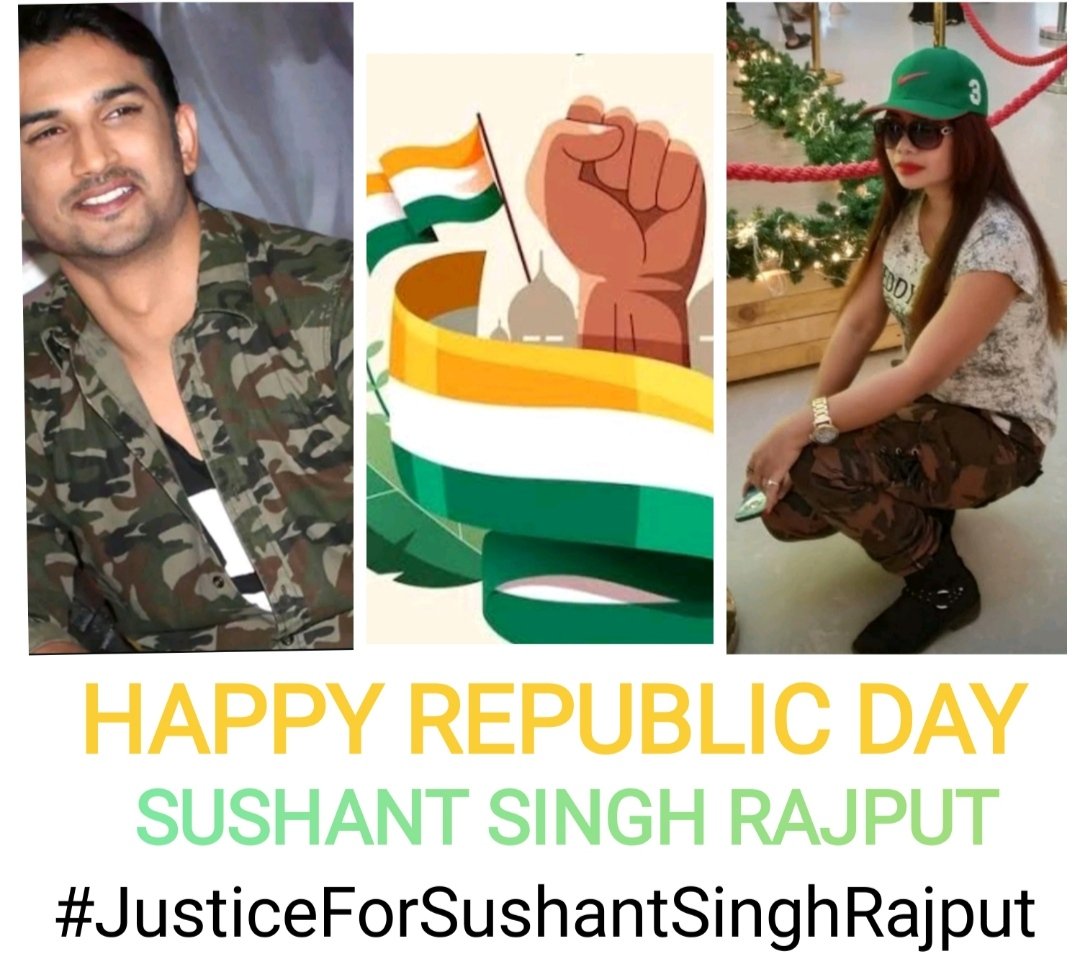 Gud aftrnoonSis n evry1,MayGod cont2protect n bless us al🙏
HAPPYREPUBLIC DAY2ALL THE SSRIANS WARRIORS.RememberingSSR RememberingAll OUR IndianARMIES.HAI HIND🇮🇳
Justice Is Sushant Right
#SushantMonth 
#JusticeForSushant️SinghRajput 
#BoycottBollywoodCompletely 
@withoutthemind