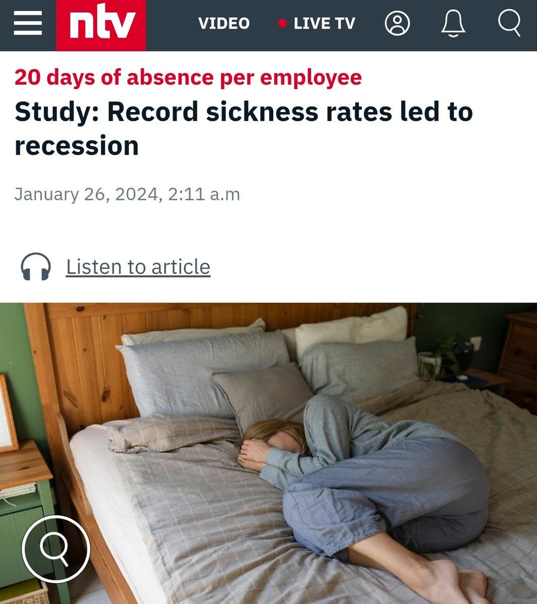 😮 🔥'In 2023, sick leave in Germany once again surpassed the record of 2022, pushing the German economy into recession.'🔥 👇👇👇👇👇👇👇👇👇👇 HEALTH INSURERS KNOW.