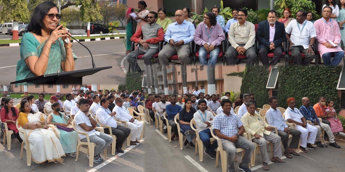 On 75th #RepublicDay, Dr Hemalatha @NINDirector unfurled the #TriColor. Addressing the staff, she elucidated the great strides in science made by our country & @ICMRDELHI. Certificates & prizes were presented to those who completed PhDs & winners of competitions. @MoHFW_INDIA