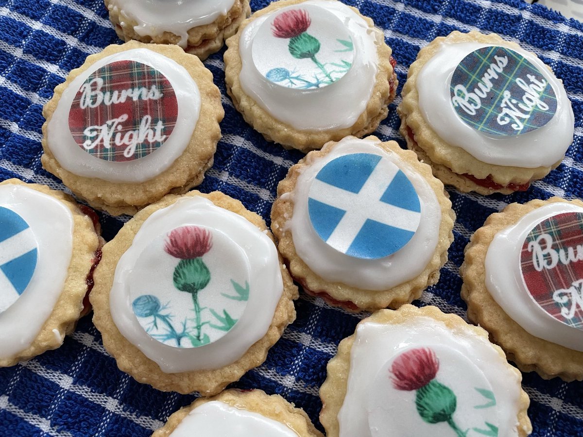 There was some home baking for #BurnsDay yesterday. Empire biscuits and Cloutie Dumpling. All went to mum’s care home for the afternoon party. #homebaking
