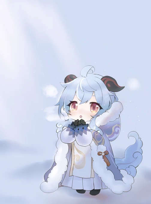 #甘雨 #Genshin_Impact ロリ甘雨ちゃん可愛いがすぎる…なんだこの天使… 