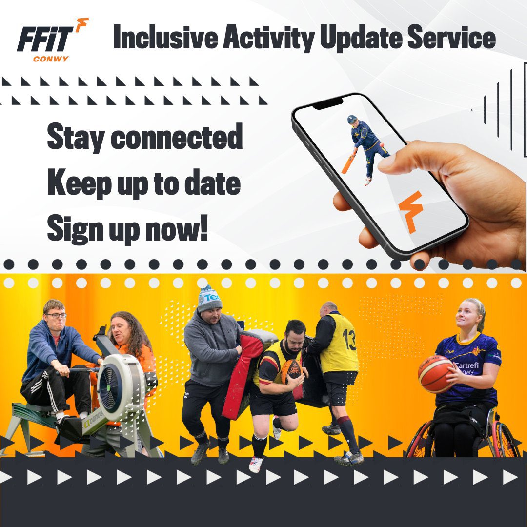 A new way for people to find out what’s going on with disability &amp; inclusive physical activity &amp; sport in Conwy. 

Subscribe automatically and set your areas of interest so that information can be tailored to you. Sign up at the below link 👇🏼 #Inclusion 

bit.ly/495An7I