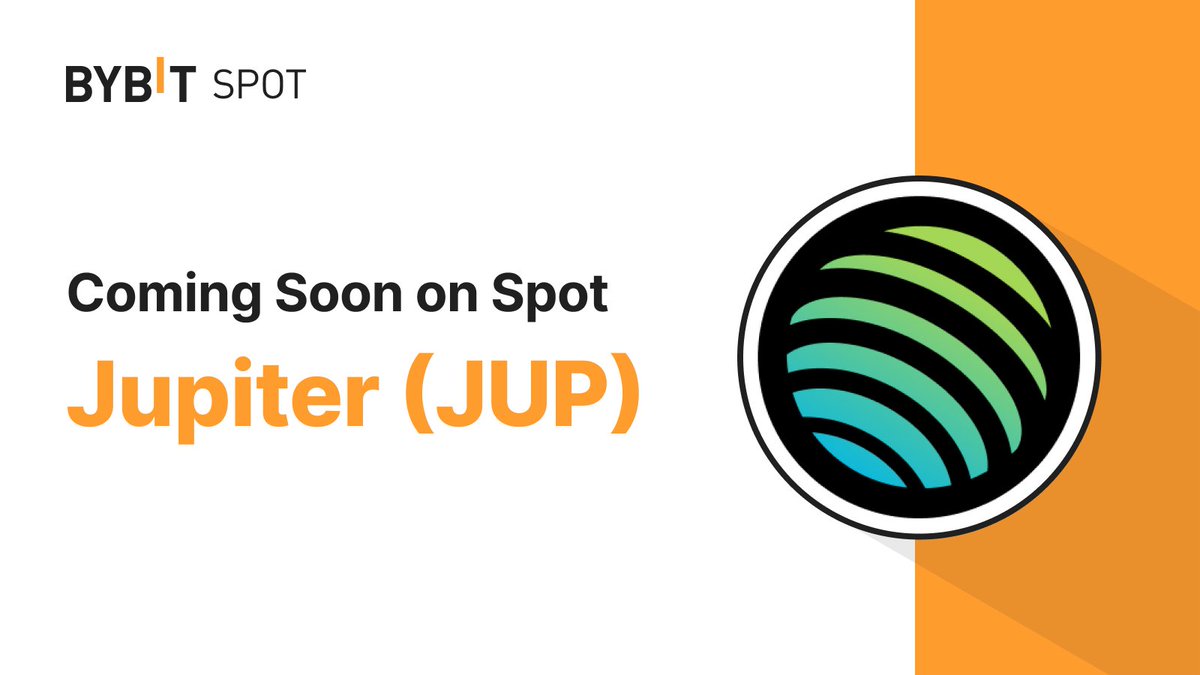 📣 We are excited to announce the upcoming listing of $JUP on our Spot Trading platform, with Spot Grid Bots function available! <a href="/JupiterExchange/">Jupiter</a>

🗓 Listing on January 31, 3PM, 2024 UTC

Stay tuned 👀

Learn more about #JUP: i.bybit.com/qabFQ0E

#BybitTrading