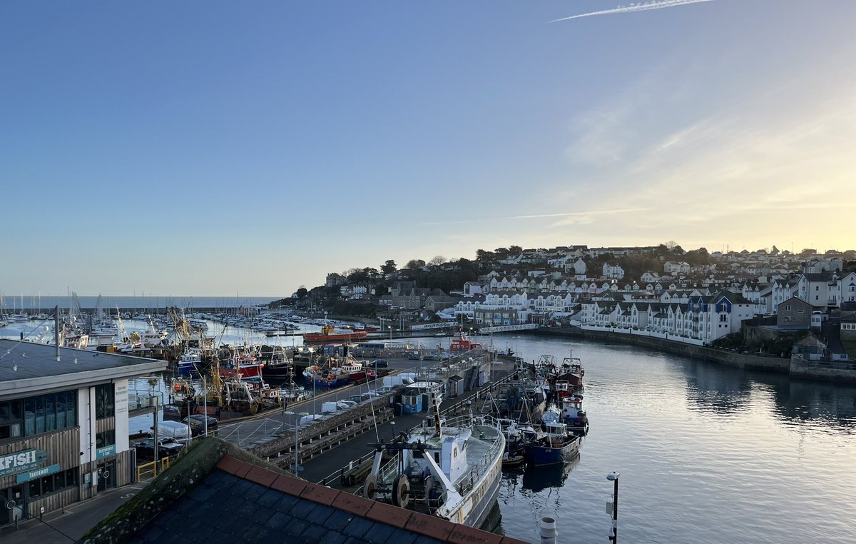 Nice sunny start to the day here in #Brixham - view from the living room window here.
