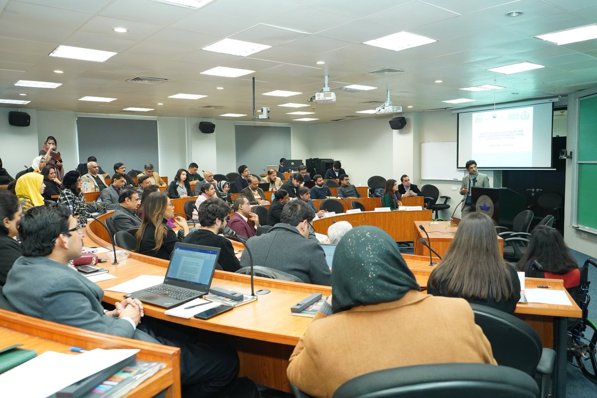 social_punjab's tweet photo. Secretary SWD Zahoor Hussain, Director General SW&amp;BM Punjab Muddassir Riaz Malik and Ameen Bait-ul-Maal Punjab Jubair Ghani graced the occasion. Stakeholders including lawyers, academicians, representatives of NGOs and a large number of LUMS students attended the session. https://t.co/dNMhPdgRpz