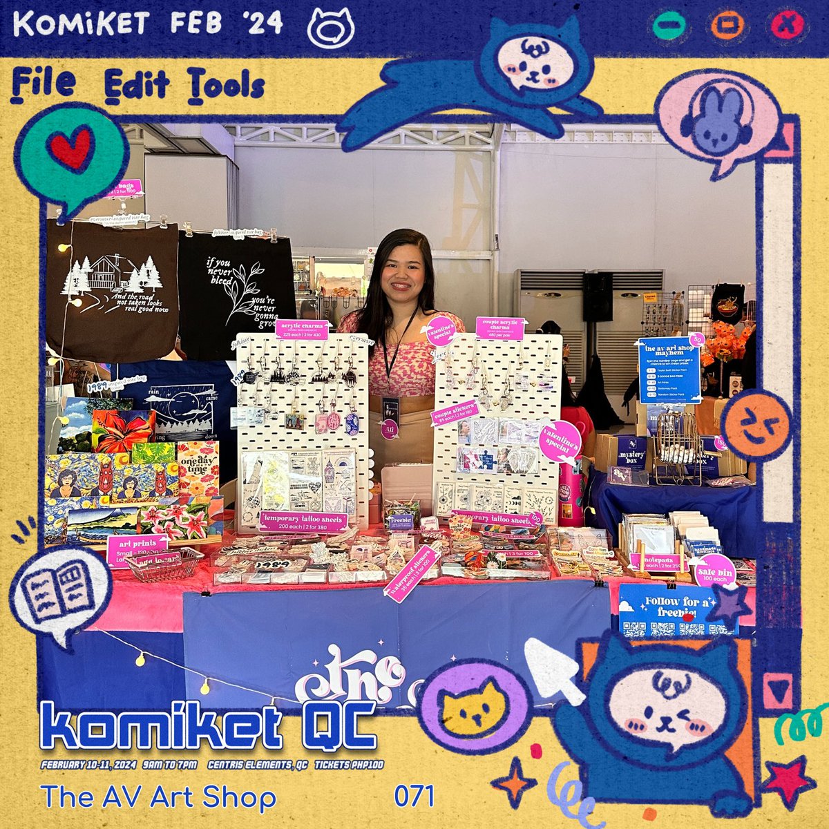 KomiketPH's tweet photo. THE WONDERS OF KOMIKS &amp; ART is here at komiket QC! With tons of good energy to greet the coming weekend, we give you the best of local komiks and art this February 10-11, 9am to 7pm at Centris Elements. Ticket Php100.

#supportlocalcreators
#komiketQC
#komiket2024 https://t.co/9swVO0kpKQ